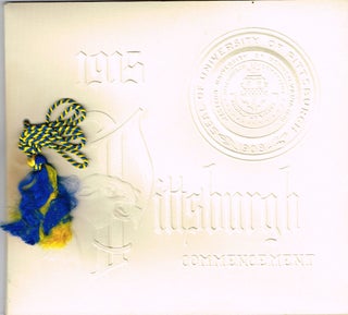 Item #z05714 1915 University of Pittsburgh Commencement Program / Schedule. University of Pittsburgh