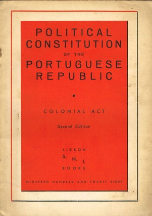 Item #z06362 Political Constitution of the Portuguese Republic: Colonial Act. n/a