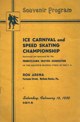 Item #z06430 Souvenir Program: Ice Carnival and Speed Skating Championship... Rox Arena......