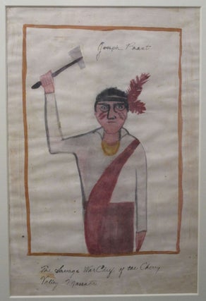 Item #z07283 Watercolor Painting : 'Joseph Brant: The Savage War Chief of the Cherry Valley...