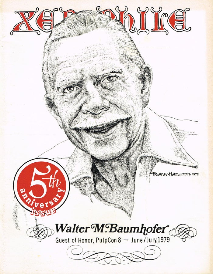 Item #z07772 Xenophile, An Advertiser and Journal Devoted to Fantastic and Imaginative Literature, Issue Number 42, Fifth Anniversary Issue Featuring Walter M. Baumhofer. Nils Hardin.