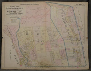 Item #z07842 Plat Map of the Northern Vicinity of Pittsburgh: Including the Boro of Spring Garden...