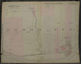 Item #z07849 Plat Map of the Northern Vicinity of Pittsburgh, Including Part of O'Hara Township....