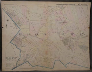 Item #z07852 Plat Map of the Northern Vicinity of Pittsburgh, Including Part of Ross Township....