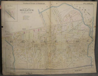 Item #z07853 Plat Map of the Northern Vicinity of Pittsburgh, Including Part of Bellevue....