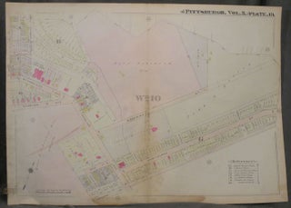 Item #z07855 Plat Map of Pittsburgh, Including Part of Stanton Heights. Pittsburgh Map, Stanton...