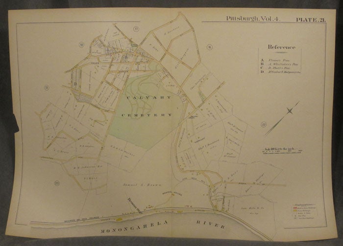Item #z07880 Plat Map of Pittsburgh, Including Parts of Hazelwood and Glen Hazel. Pittsburgh Maps, Glen Hazel, Hazelwood.