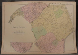 Item #z07882 Plat Map of the Water System Beneath the 16th, 20th, 22nd, and 23rd Wards of...