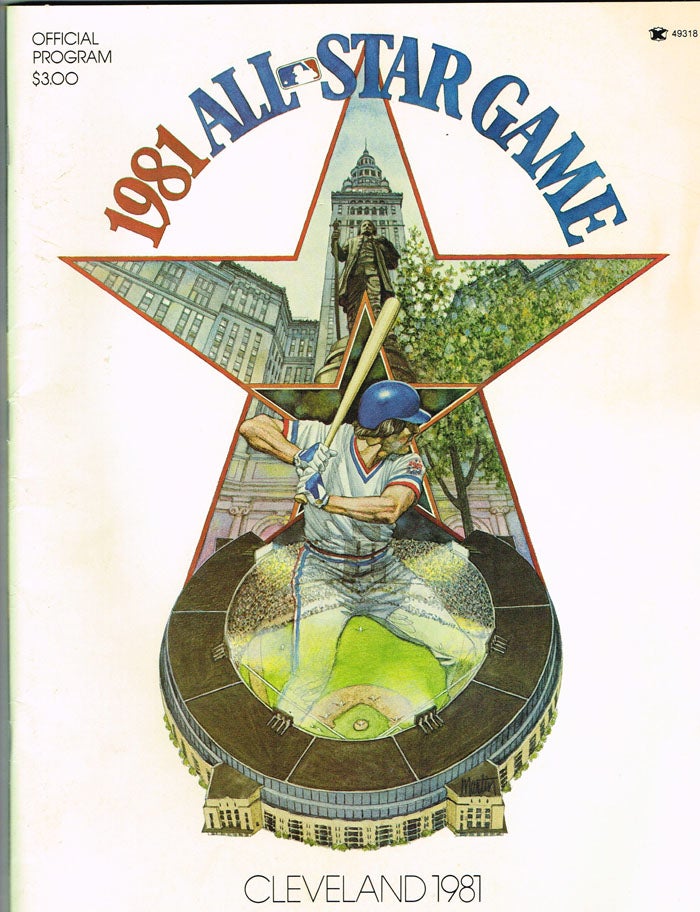 Item #z07952 Official Program for the 1981 MLB All Star Game, American League vs. National League, in Cleveland, Ohio, 1981. Joe Reichler.