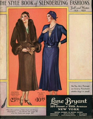 Item #z08197 The Style Book of Slenderizing Fashions, Fall and Winter 1931-1932. Lane Bryant