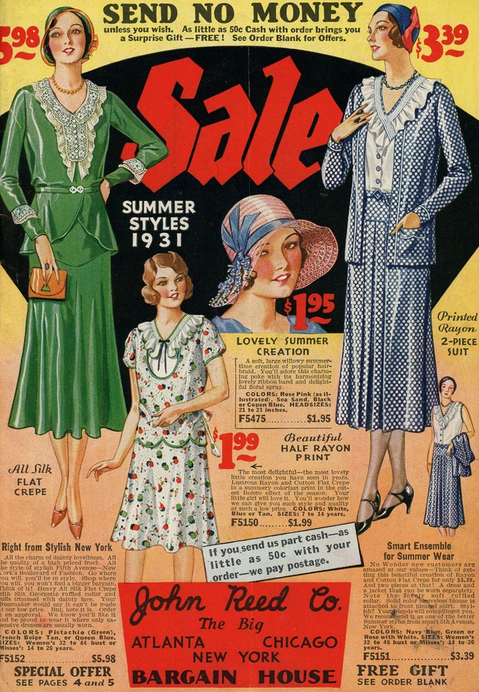 Item #z08207 1931 Clothing Catalogue for John Reed Company, The Big Bargain House. John Reed Co.