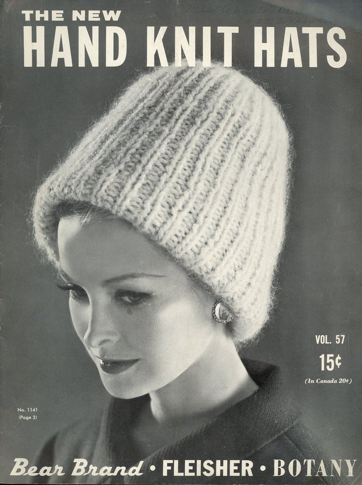 Item #z08209 The New Hand Knit Hats. Fashion Knitting, Botant Supra, Fleisher, Bear Brand.