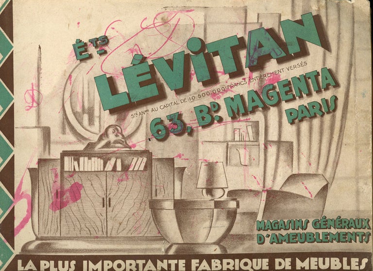 Item #z08226 Èts Lévitan: Magasins Généraux D'Ameublements, La Plus Importante Fabrique De Meubles. Decoration Furniture, French, Paris.