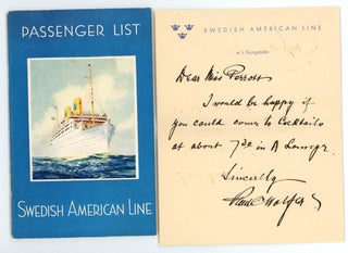 Lot of Souvenirs from a Swedish-American Line Cruise Aboard the Kungsholm Motor Liner to the West Indies from New York, March 11th, 1938