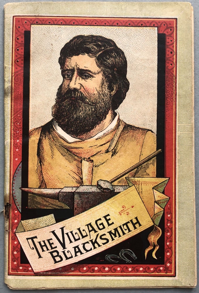 Item #z08464 The Village Blacksmith, Calendar and Advertisement for Globe Pills. L. Brown.
