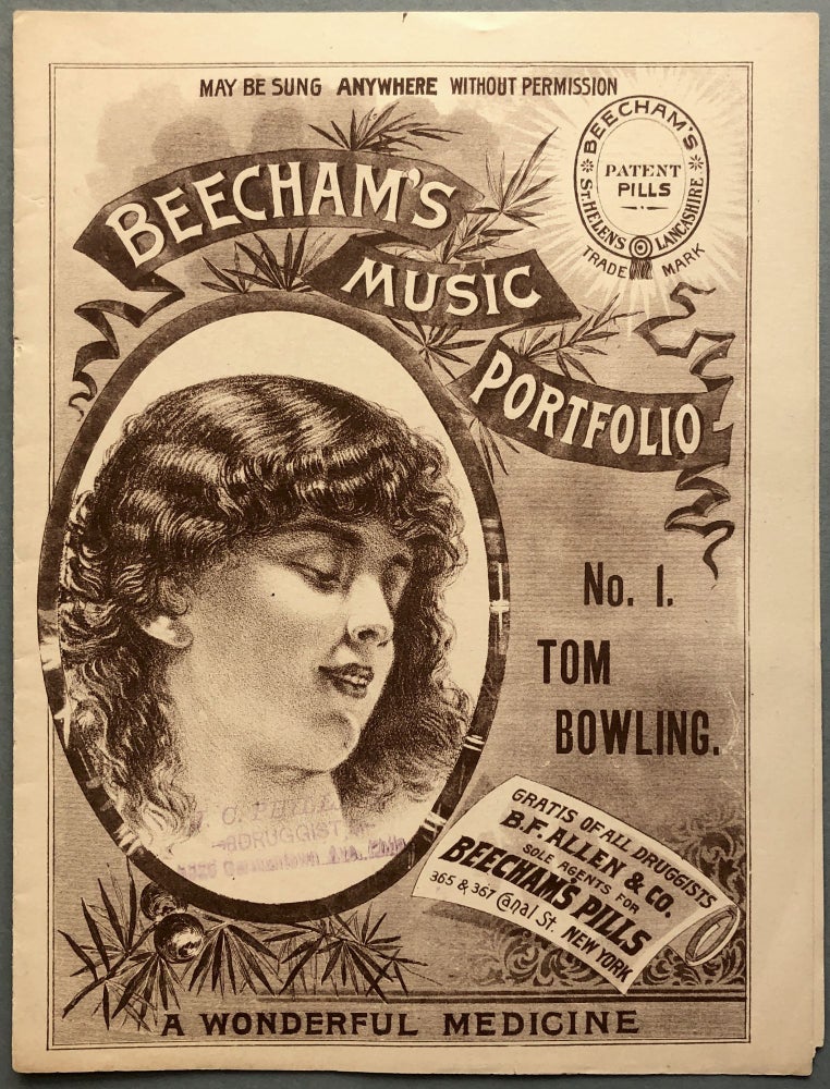 Item #z08472 Beecham's Music Portfolio, Number I: Tom Bowling, Advertisement for Beecham's Pills. T. Dibden, B F. Allen, Co.