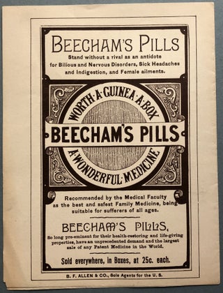 Beecham's Music Portfolio, Number I: Tom Bowling, Advertisement for Beecham's Pills