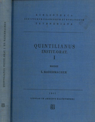 Item #z09514 M. Fabi Quintiliani, Institutionis Oratoria, Libri XII (Academia Scientarum...