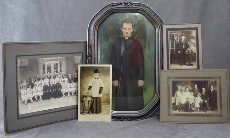 Item #z09634 Group of 20 Photos Featuring Scenes of Polish Catholic Priesthood and Group Shots from St. Mary's Church in New Kensington, Pennsylvania. New Kensington Catholicism, Saint Mary's, Photography, Priests, Ukranian, Polish.